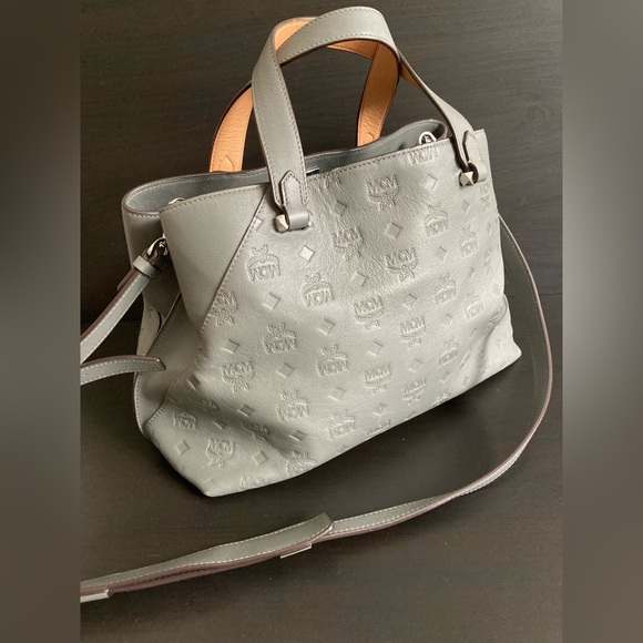 MCM Essential Embossed Leather Monogram Bag - Picture 2 of 11